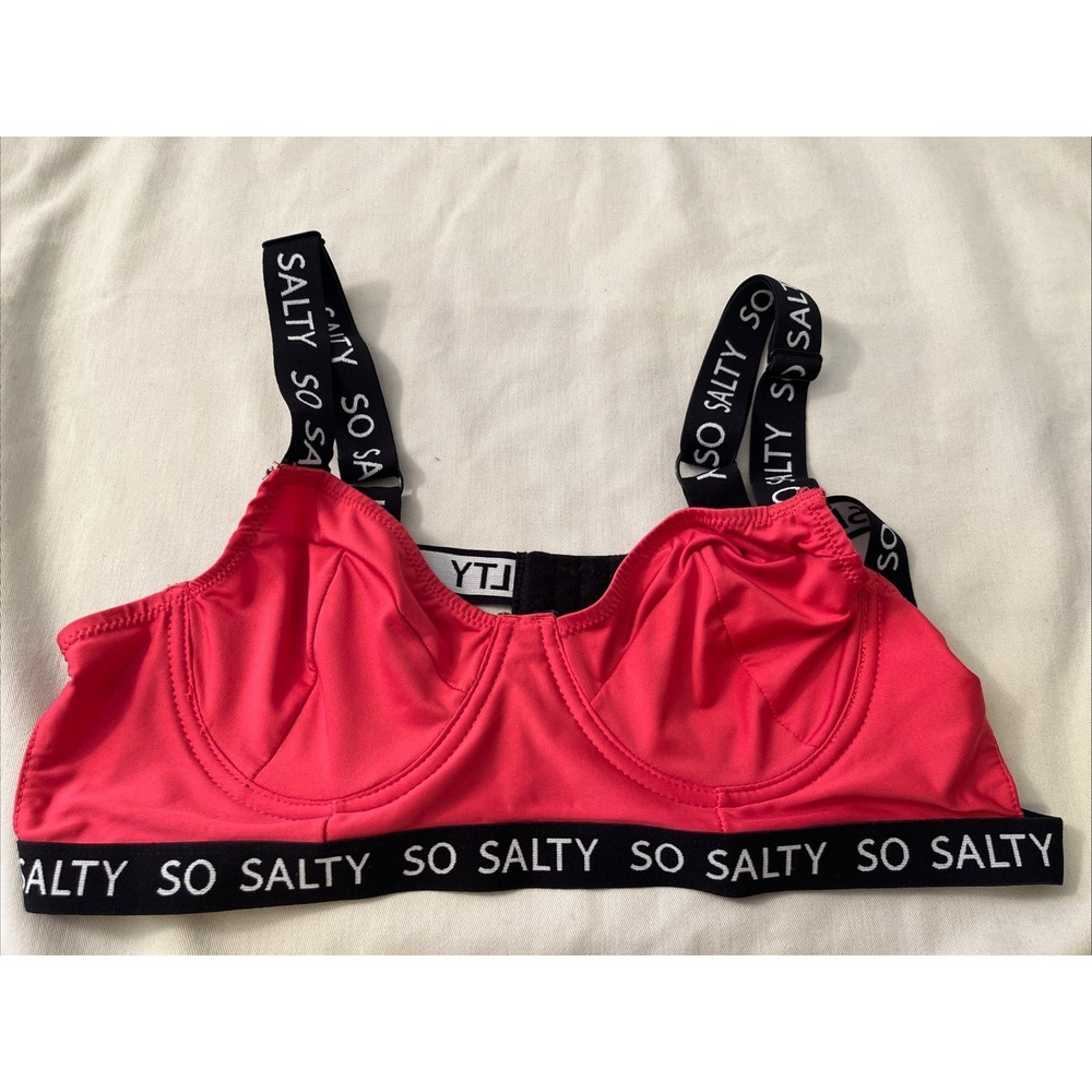 Vibes‎ So Salty Women's Bikini Top/Sport's Bra M/L Red & Black